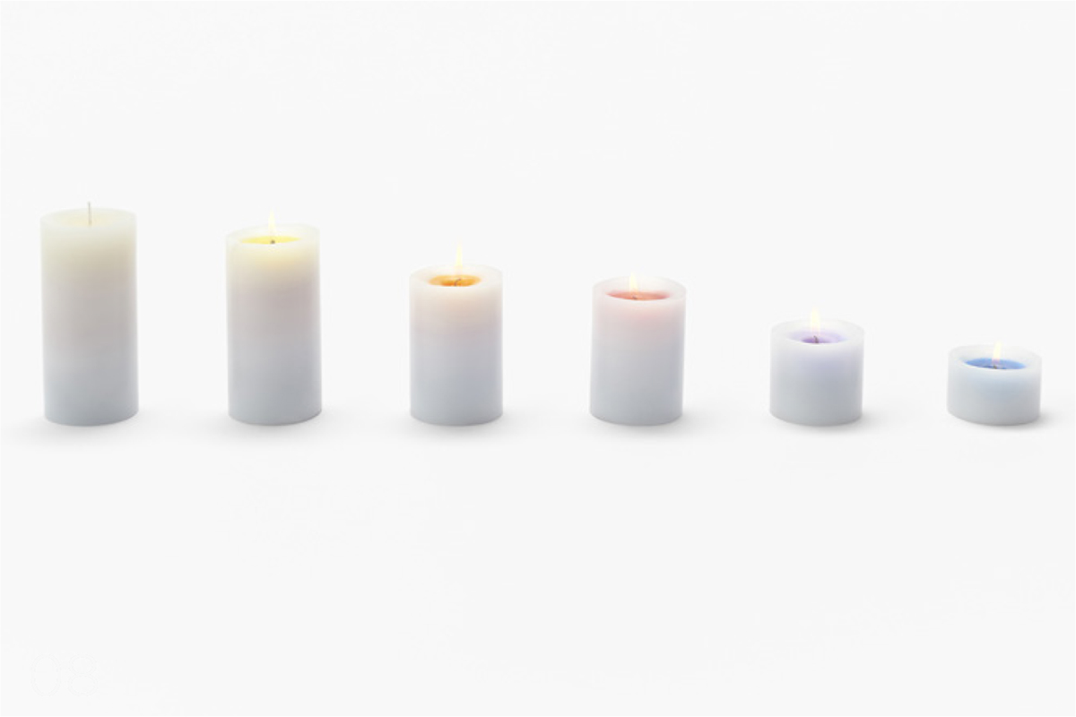 candele Sunset Candels, studio giapponese Nendo