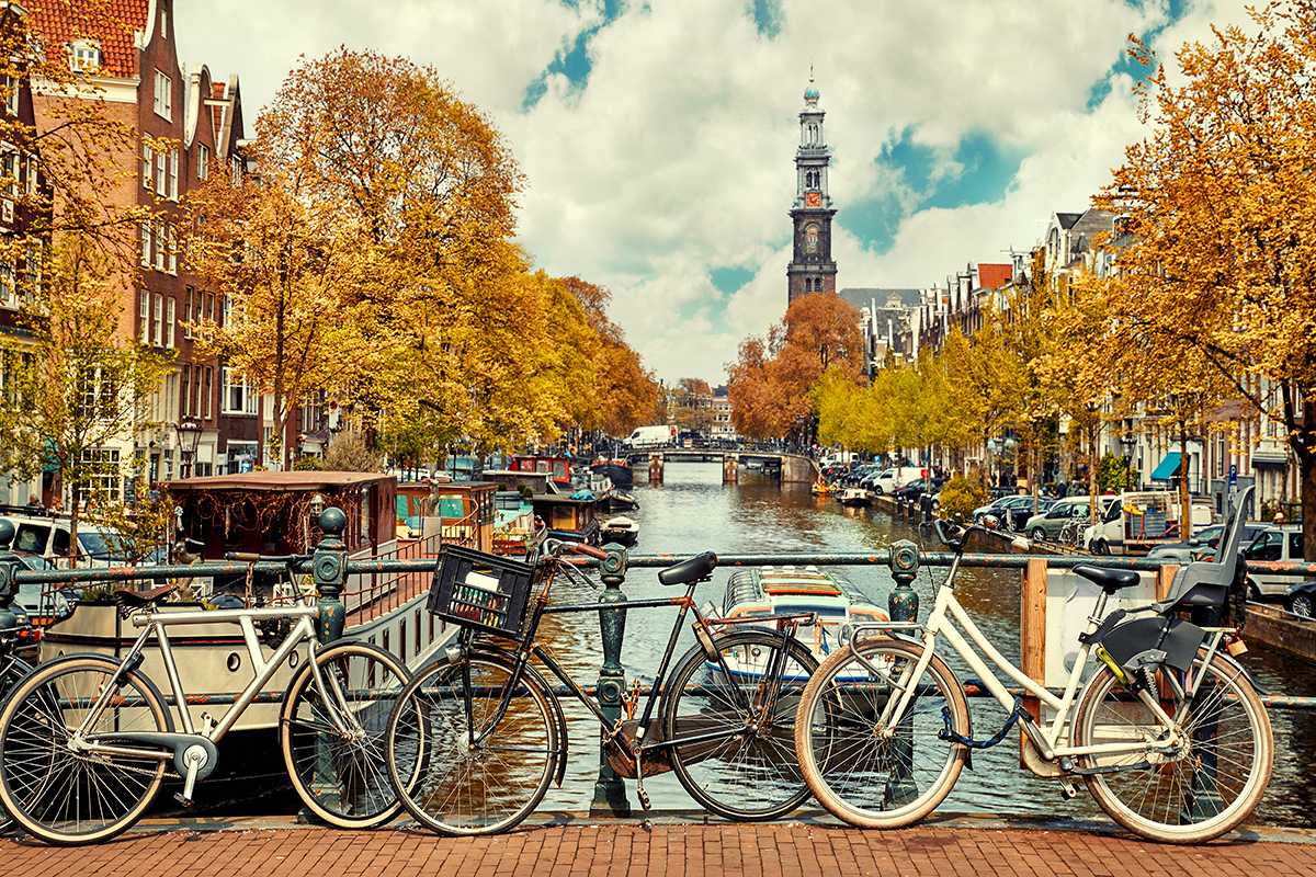 Amsterdam, bicicletta, canale