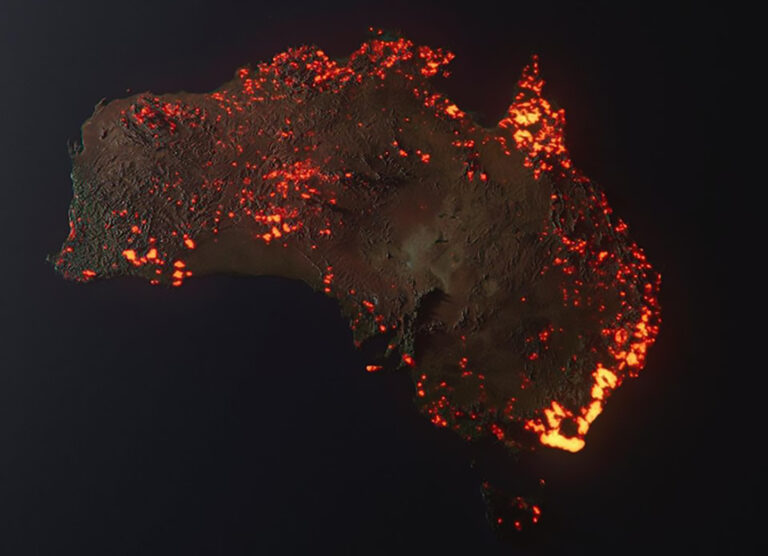 Australia in fiamme 3D