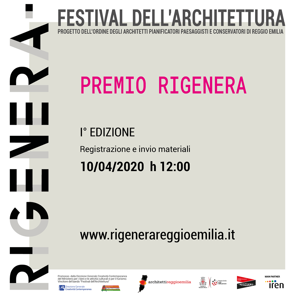 Rigenera premio per architettura di qualità: concorso