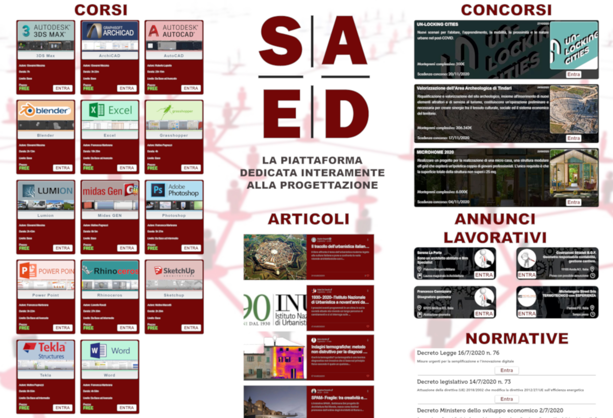 SAEDcom, la piattaforma dedicata alla progettazione