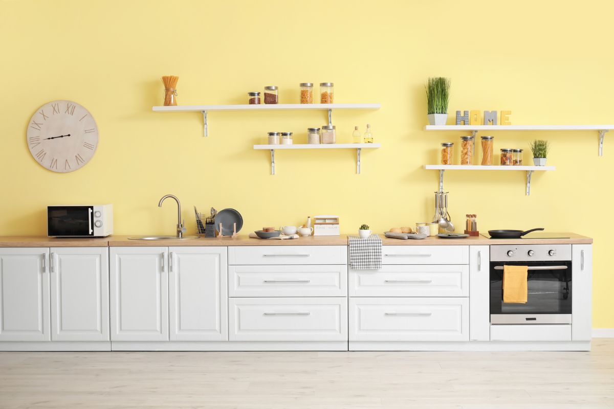 parete cucina giallo